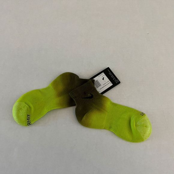 Nike Women Sz S/4-6 Everyday Plus Cushioned Ankle Socks Tie Dye Green/Black - Picture 5 of 5
